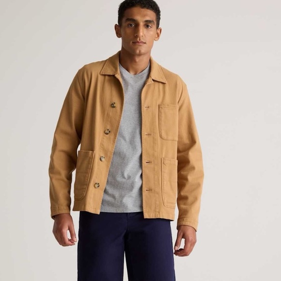 Quince Other - NWT Quince Men's Organic Comfort Stretch
Chore Jacket Tobacco Brown Shacket Work